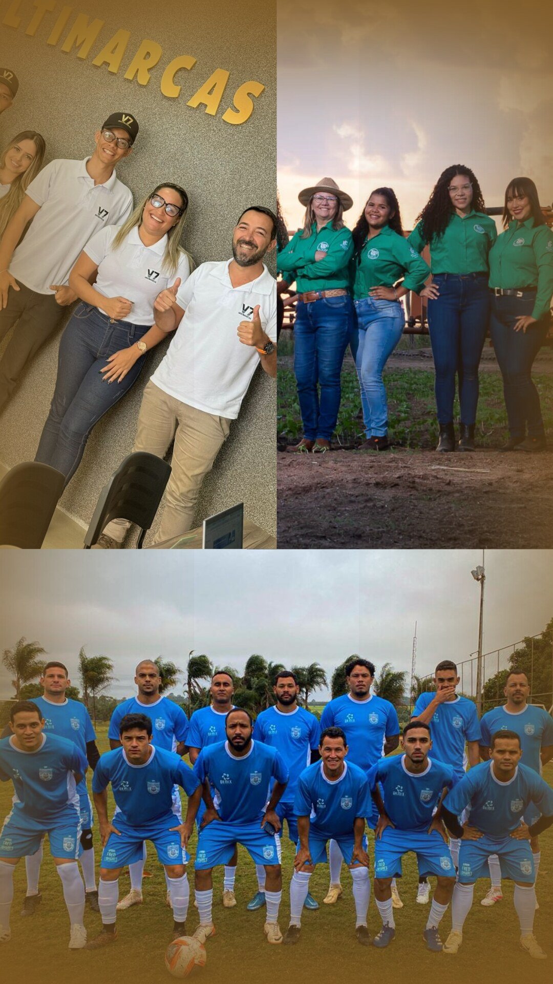Equipes uniformizadas pela VG Uniformes